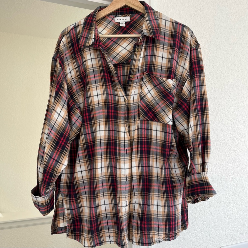 Topshop Murphy Check Shirt/ Flannel